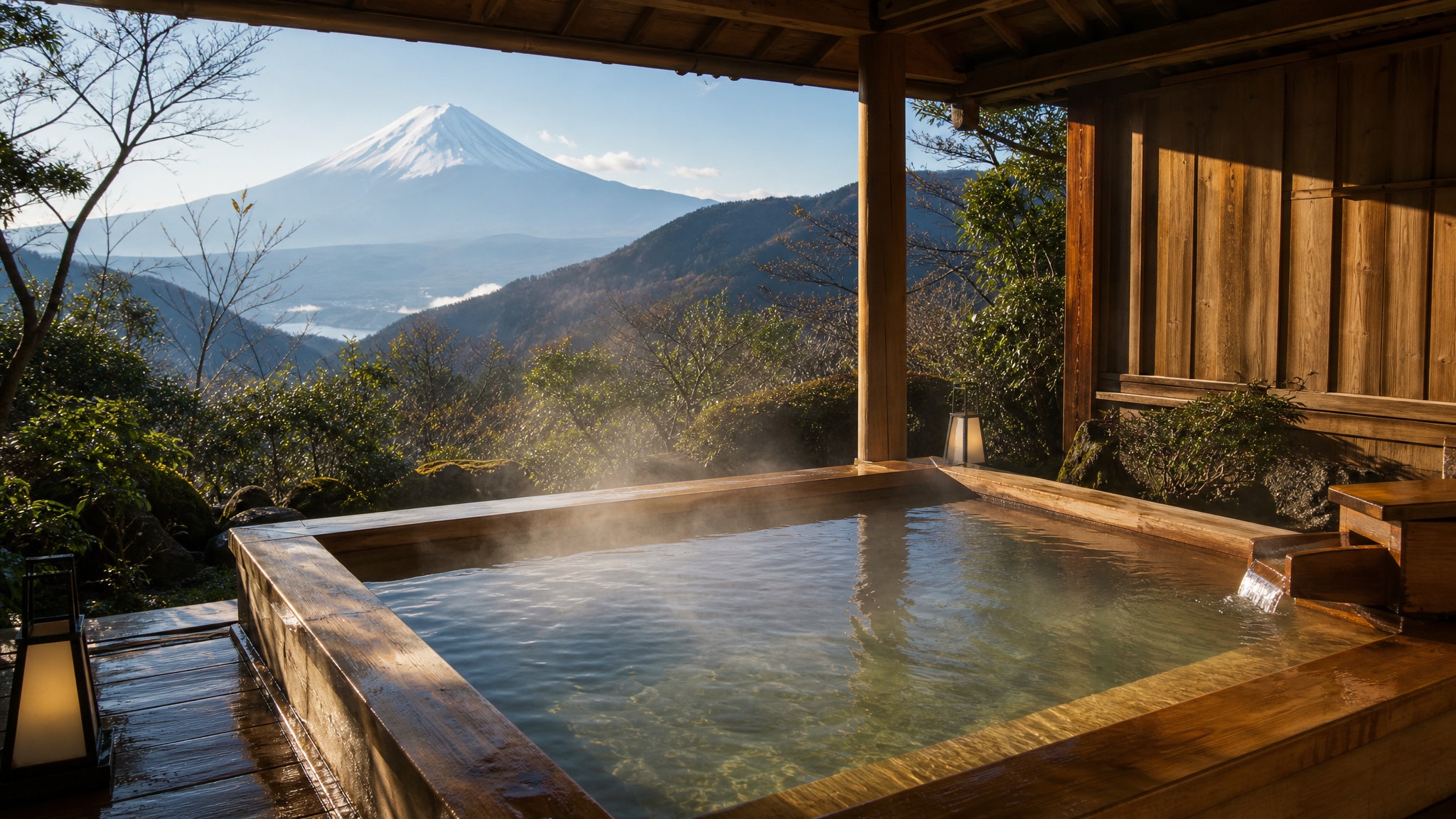 Hakone ryokan private outdoor onsen rotemburo