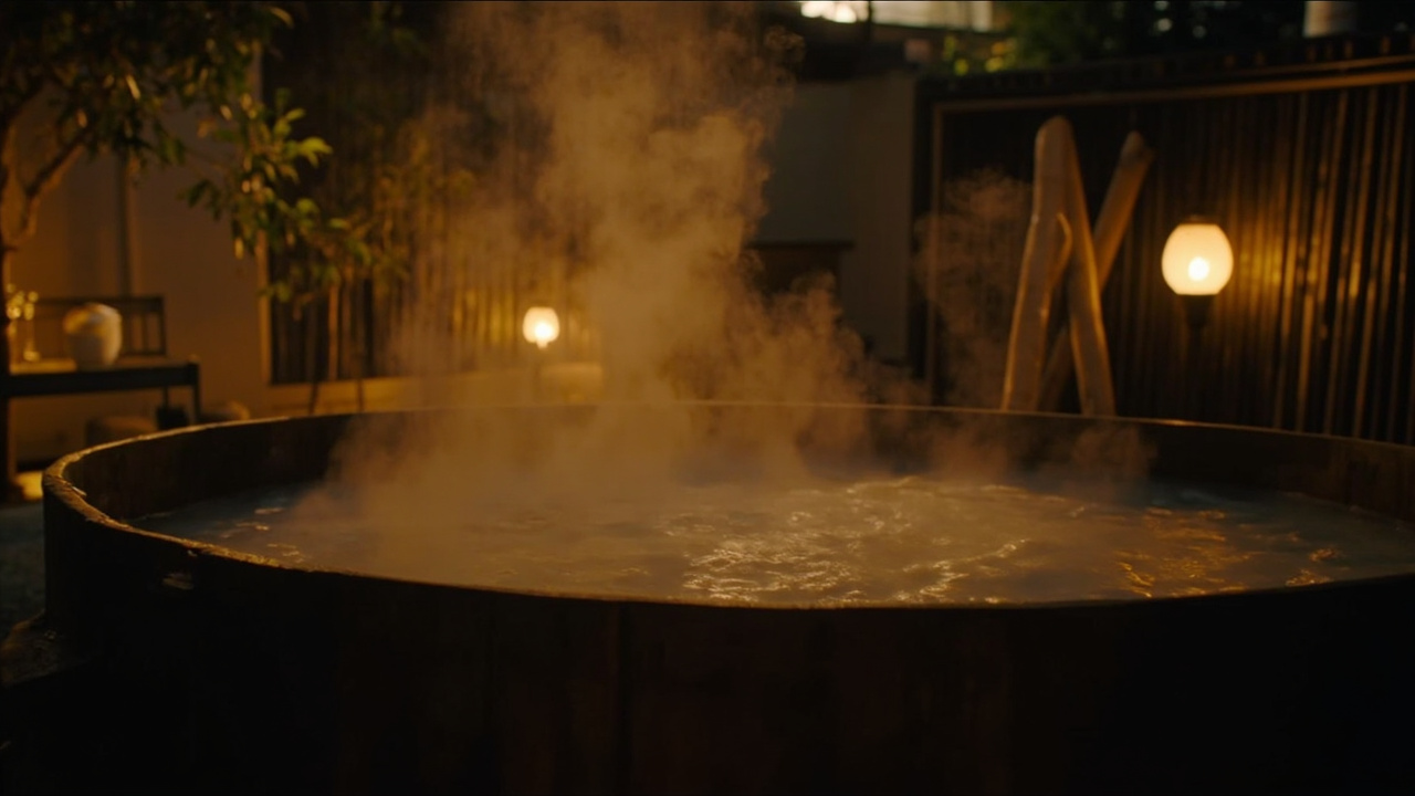 Tranquil Japanese head onsen scalp massage retreat Tokyo